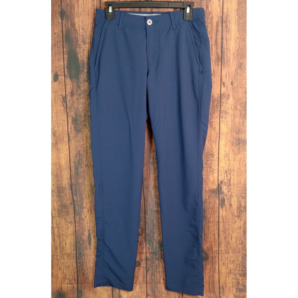 Under Armour Mens Navy Blue Golf Pants Performance Stretch Trousers 30x32
